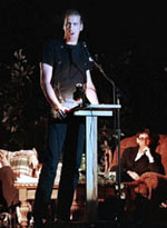 Krist speaking at a Spitfire event